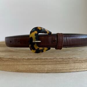 Vintage 90s Brown Genuine Leather Aimee Lynn Made in Argentina Belt Size Medium